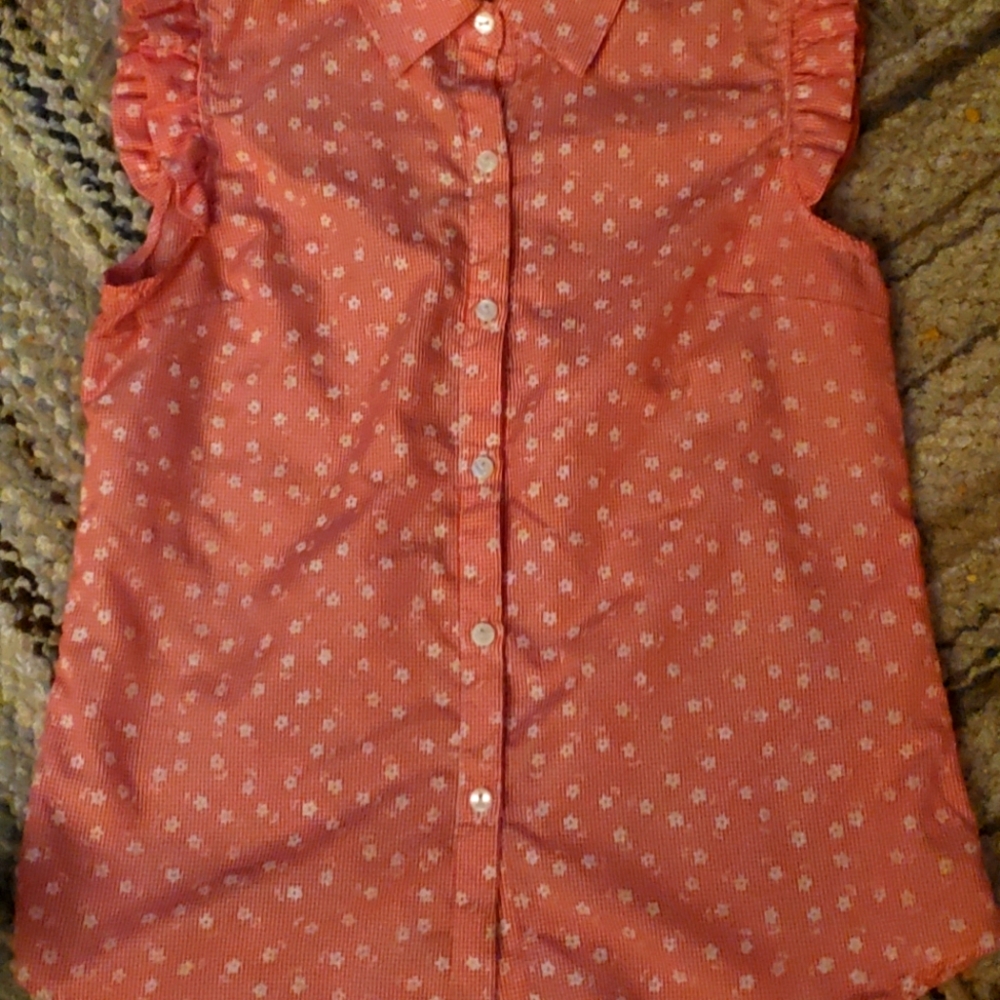 Dainty Floral Button Up Blouse with Ruffle Details
